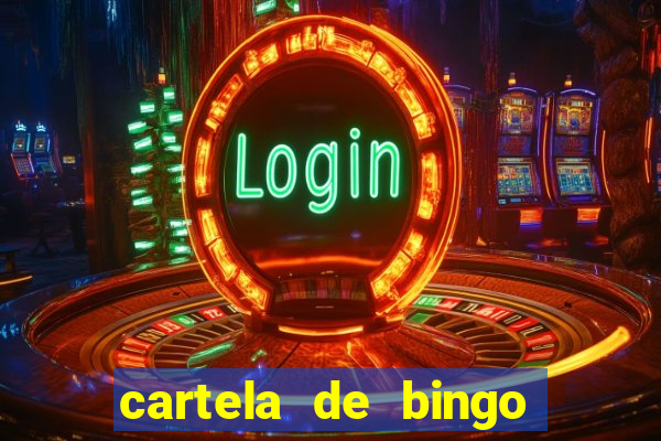 cartela de bingo cha de bebe